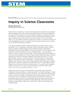 Inquiry in Science Classrooms