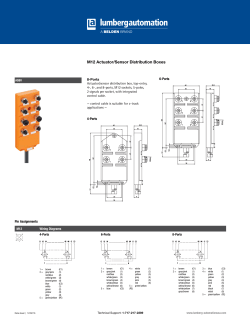M12 Actuator/Sensor Distribution Boxes