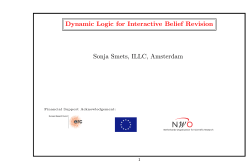 Dynamic Logic for Interactive Belief Revision Sonja