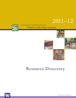 2011 Tribal Leadership Summit Resource Directory