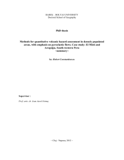 PhD thesis Methods for quantitative volcanic hazard assessment in