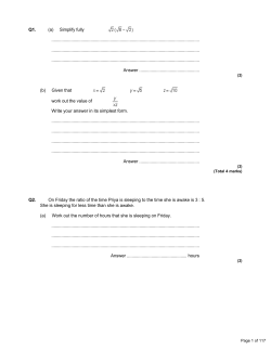 Q1. (a) Simplify fully .....................................................