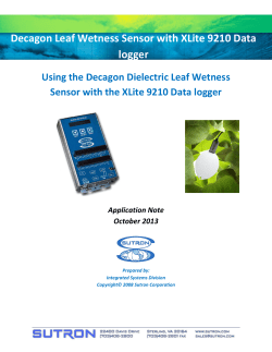 Decagon Leaf Wetness Sensor with XLite 9210 Data logger
