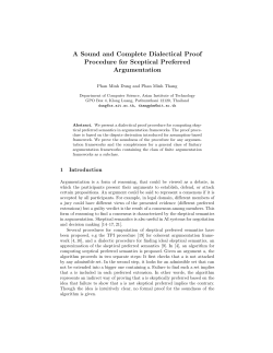A Sound and Complete Dialectical Proof Procedure for Sceptical