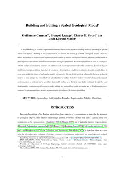 Building and Editing a Sealed Geological Model1