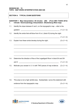 MAP WORK INTERPRETATION AND GIS SECTION A - Sci