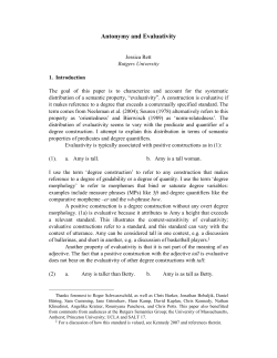 Antonymy and Evaluativity