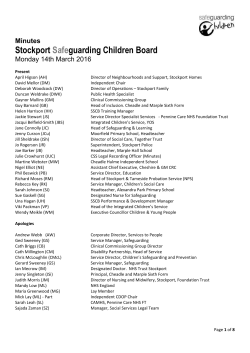 Safeguarding Board Meeting Minutes 14 March 2016 (PDF 371kb)