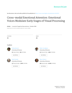 Emotional Voices Modulate Early Stages of Visual