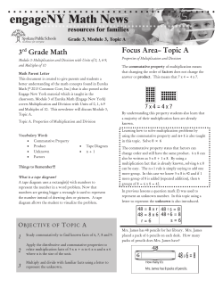Math Newsletter - Spokane Public Schools