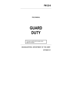 FM 22-6 Guard Duty