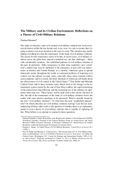 The Military and its Civilian Environment