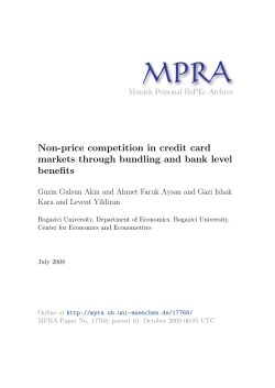 Non-price competition in credit card markets through bundling and