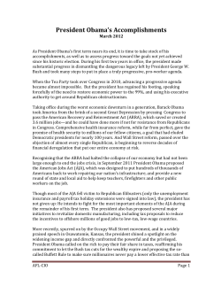 President Obama`s Accomplishments