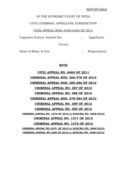 Judgments CA 6448-6452 of 2011, Yogendra Kumar Jaiswal Etc. vs