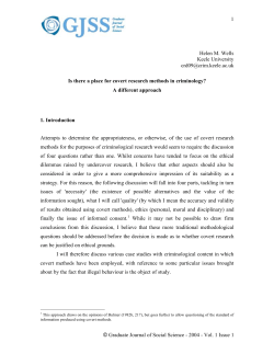 Read Article - Graduate Journal of Social Science
