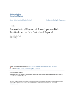 An Aesthetic of Resourcefulness: Japanese Folk