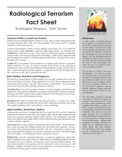 Radiological Terrorism Fact Sheet - E-Plan