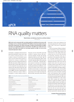 RNA quality matters