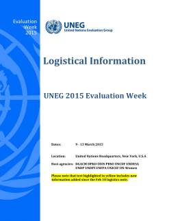 Logistical Information - United Nations Evaluation Group