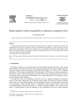 Single equation without inequalities to represent a composite curve