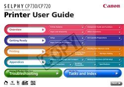 SELPHY CP730/CP720 Printer User Guide