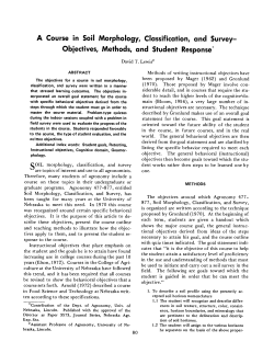 A Course in Soil Morphology, Classification, and Survey