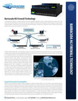 BARRACUDA NG FIREWALL TECHNOLOGY