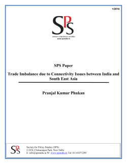 Trade Imbalance due to Connectivity Issues between India And