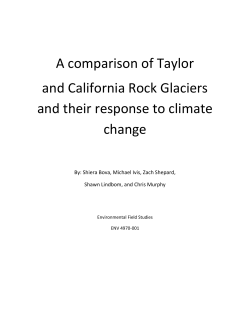 A comparison of Taylor and California Rock Glaciers