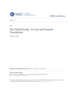 The Death Penalty: A Cruel and Unusual Punishment