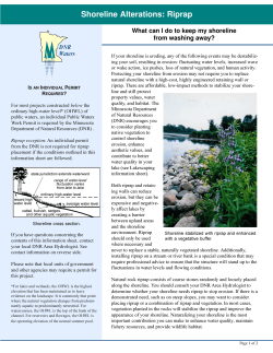 DNR Shoreline Alterations &ndash; Riprap