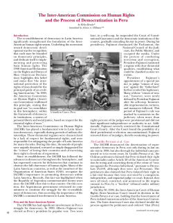 The Inter-American Commission on Human Rights and the Process