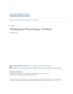 Abetting Mass Prison Escape: A Defense