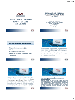 Title of Session - Colorado Municipal League