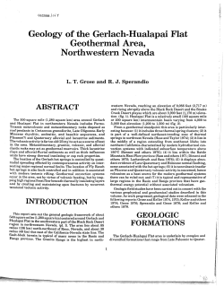 Geology of the Gerlach-Hualapai Flat Geothermal Area