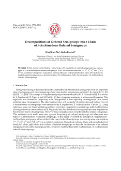 Decompositions of Ordered Semigroups into a Chain of k - PMF-a