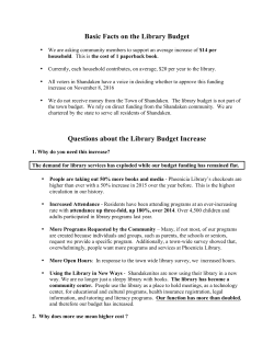 Basic Facts on the Library Budget Questions