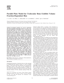 Parallel Plate Model for Trabecular Bone Exhibits Volume Fraction