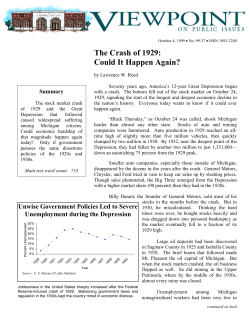 The Crash of 1929: Could It Happen Again?