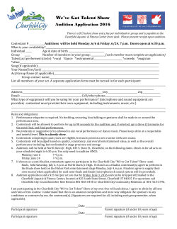 Talent Show Application 2016