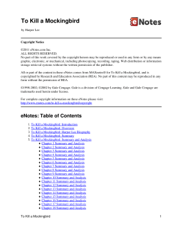 To Kill a Mockingbird