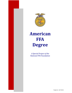 American FFA Degree - National FFA Organization