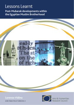 Post-Mubarak developments within the Egyptian Muslim Brotherhood