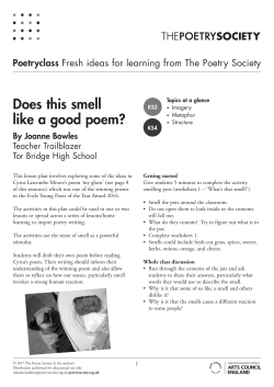 Does this smell like a good poem? - Poetry Class