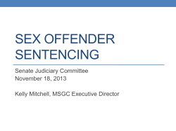Sentencing Guidelines Commission Presentation