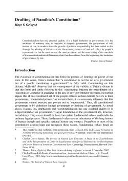 Drafting of Namibia`s Constitution