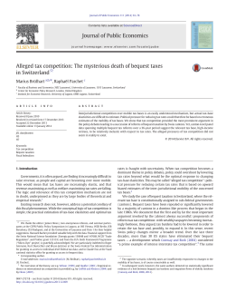 Alleged tax competition: The mysterious death of