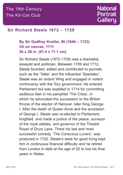 The 18th Century The Kit-Cat Club Sir Richard Steele 1672 &ndash; 1729