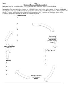 Name: Date: Mandate of Heaven and the Dynastic Cycle Di
